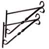 Pair of 30cm 12in Hanging Basket Wall Brackets