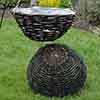 Set of 4  x 14 Rattan Hanging Baskets