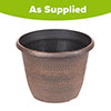 Acorn Round Planter 25cm (10in) Copper-Tone