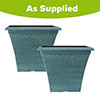 April Indigo Green Square Planters