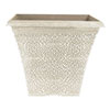 April Powdered Beige Grey Square Planter