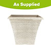 April Powdered Beige Grey Square Planter