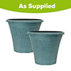 April Indigo Green Round Planters