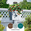 Revolutionary 4-in-1 Self-Watering Fence Planter and Solar Light - Brown