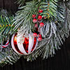 Candy Cane Wreath with Baubles and Canes