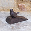 Cast Iron Door Wedge with Bird Decoration