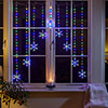 Snowflake Curtain Lights - Multicoloured
