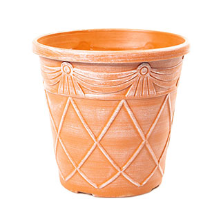 Aged Mesquite Terracotta 'Tuscany' Planter