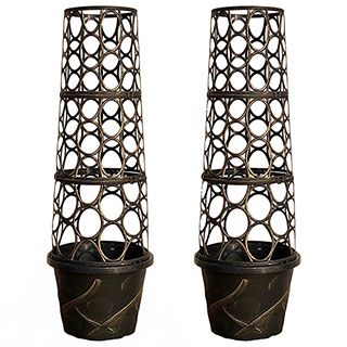 Tower Planters with Trellis Frames