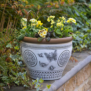 White Papilio Planters