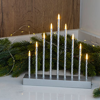 Silver CandleBridge - 9 LED Lights