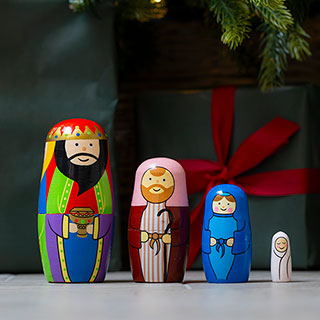 Nativity Secret! 4 in 1 Festive Figurines
