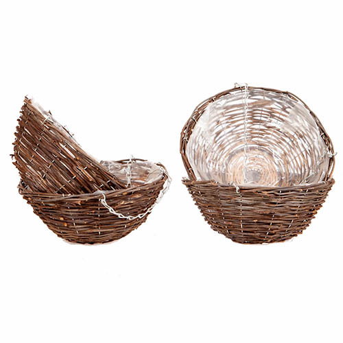 Set of 4 x 14 Rattan Hanging Baskets Set of 4 x 14 Rattan Hanging Baskets