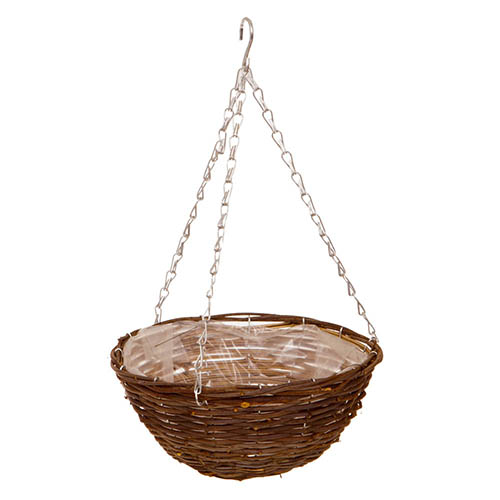 Set of 4 x 14 Rattan Hanging Baskets Set of 4 x 14 Rattan Hanging Baskets