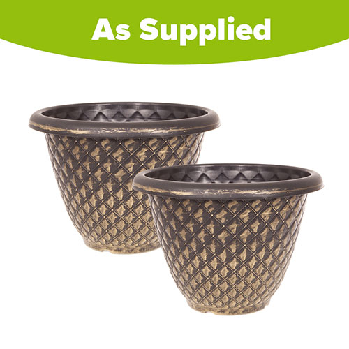 Pair of Large Gold Pinecone Planters Pair of Large Gold Pinecone Planters