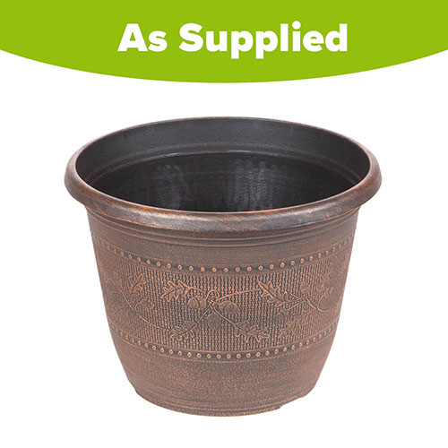 Acorn Round Planter 25cm (10in) Copper-Tone Acorn Round Planter 25cm (10in) Copper-Tone