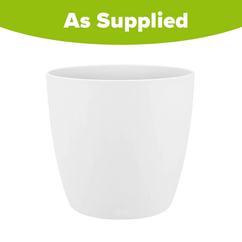 Elho White Plastic Houseplant Pot Cover 16cm Elho White Plastic Houseplant Pot Cover 16cm
