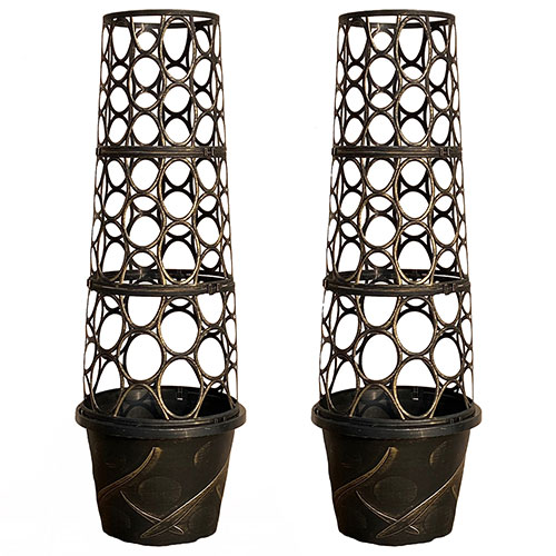 Tower Planters with Trellis Frames