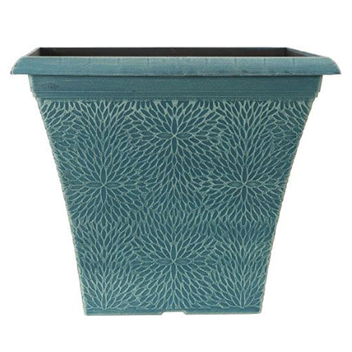April Indigo Green Square Planters