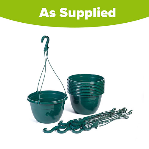 Green Hanging Baskets 10 x 27cm Green Hanging Baskets 10 x 27cm