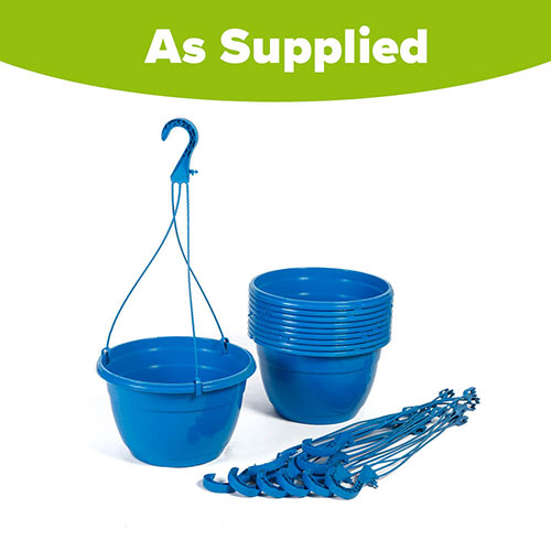 Blue Hanging Baskets 10 x 27cm Blue Hanging Baskets 10 x 27cm