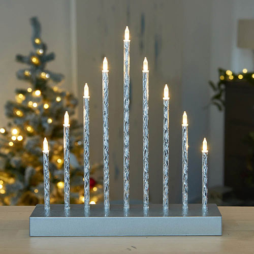 Silver CandleBridge - 9 LED Lights Silver CandleBridge - 9 LED Lights