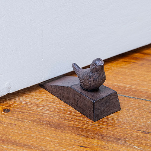 Cast Iron Door Wedge with Bird Decoration Cast Iron Door Wedge with Bird Decoration