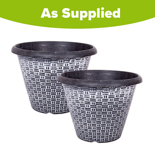 Wicker Textured Planters Wicker Textured Planters