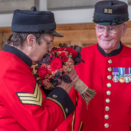 Gift Wrapped Harkness Rose Chelsea Pensioner ® Gift Wrapped Harkness Rose Chelsea Pensioner ®